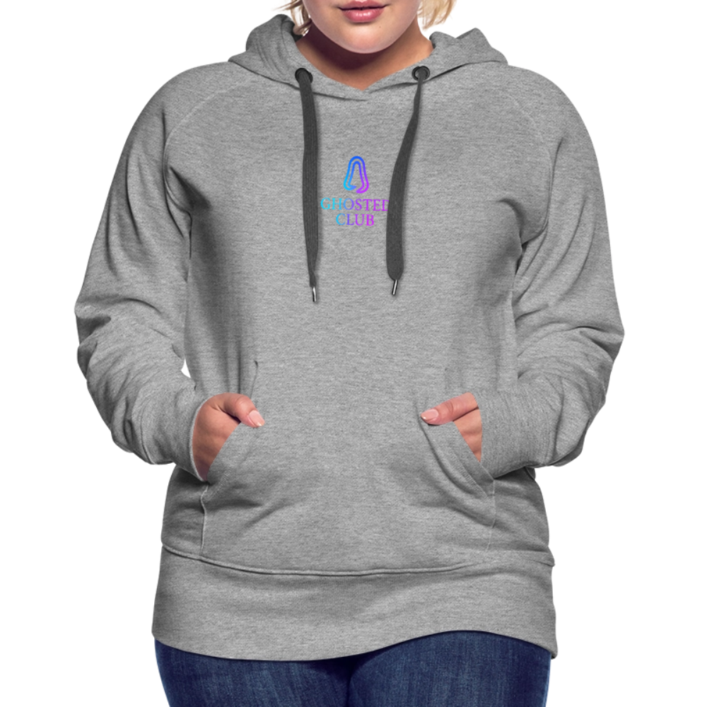 Ghosted Club | Frauen Premium Hoodie - Grau meliert