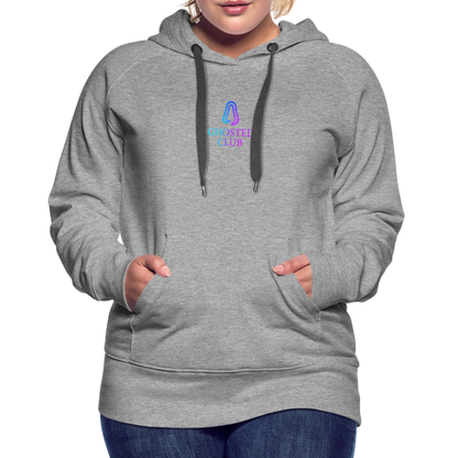 Ghosted Club | Frauen Premium Hoodie - Grau meliert