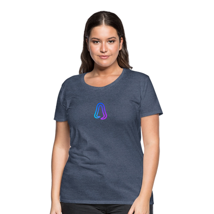 Ghosted Club | Frauen Premium T-Shirt - Blau meliert