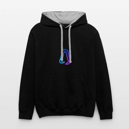 Ghosted Club | Unisex Hoodie - Schwarz/Grau meliert