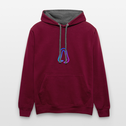 Ghosted Club | Unisex Hoodie - Weinrot/Anthrazit