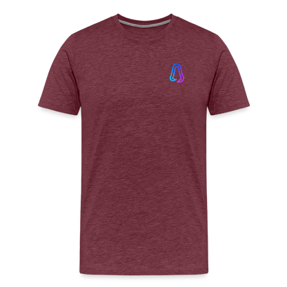 Ghosted Club | Männer Premium T-Shirt - Bordeauxrot meliert