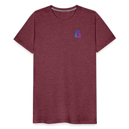 Ghosted Club | Männer Premium T-Shirt - Bordeauxrot meliert