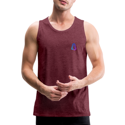 Ghosted Club | Männer Premium Tank Top - Bordeauxrot meliert