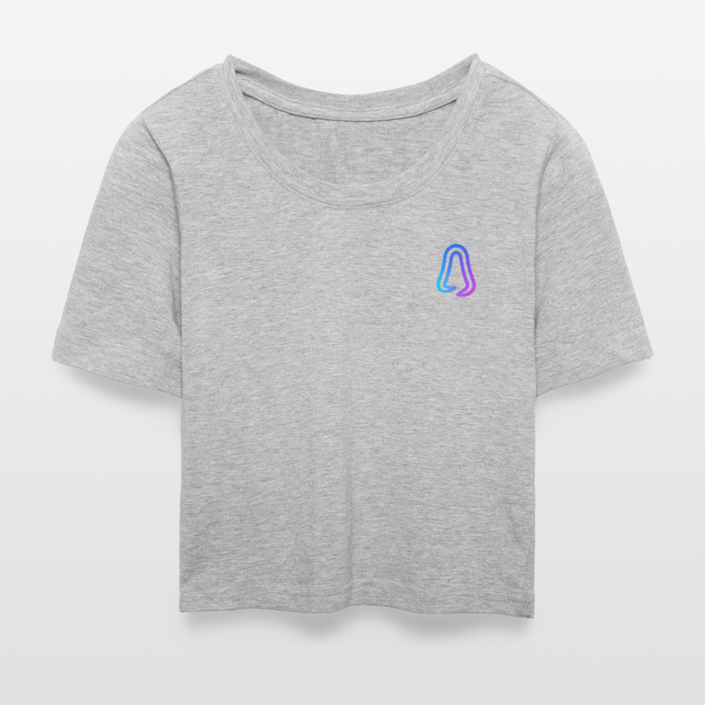 Ghosted Club | Cropped Top - Grau meliert