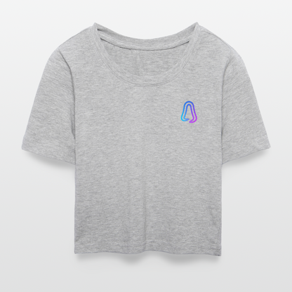Ghosted Club | Cropped Top - Grau meliert