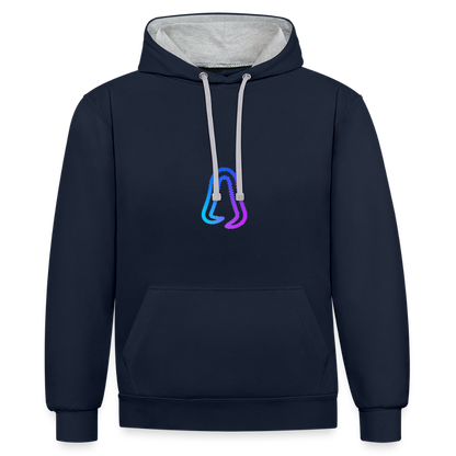 Ghosted Club | Unisex Hoodie - Navy/Grau meliert