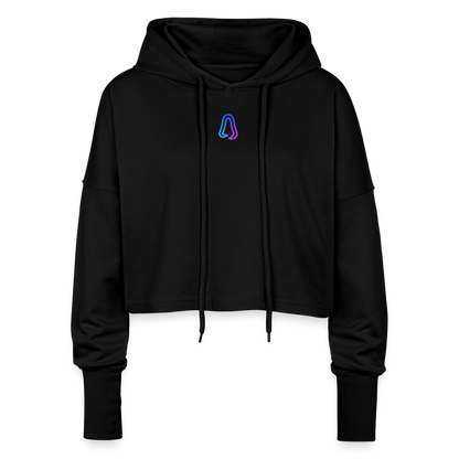 Ghosted Club | Cropped Frauen Hoodie - Schwarz