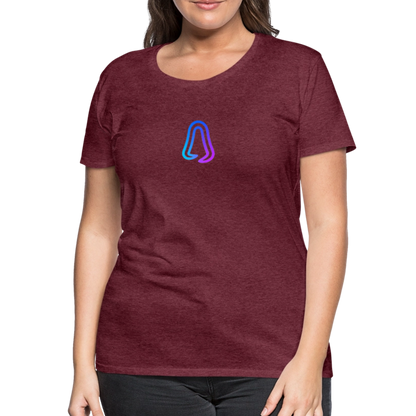 Ghosted Club | Frauen Premium T-Shirt - Bordeauxrot meliert