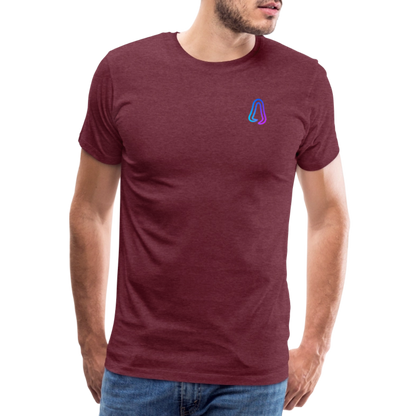 Ghosted Club | Männer Premium T-Shirt - Bordeauxrot meliert