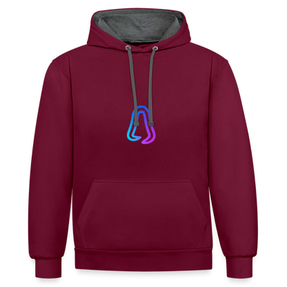 Ghosted Club | Unisex Hoodie - Weinrot/Anthrazit