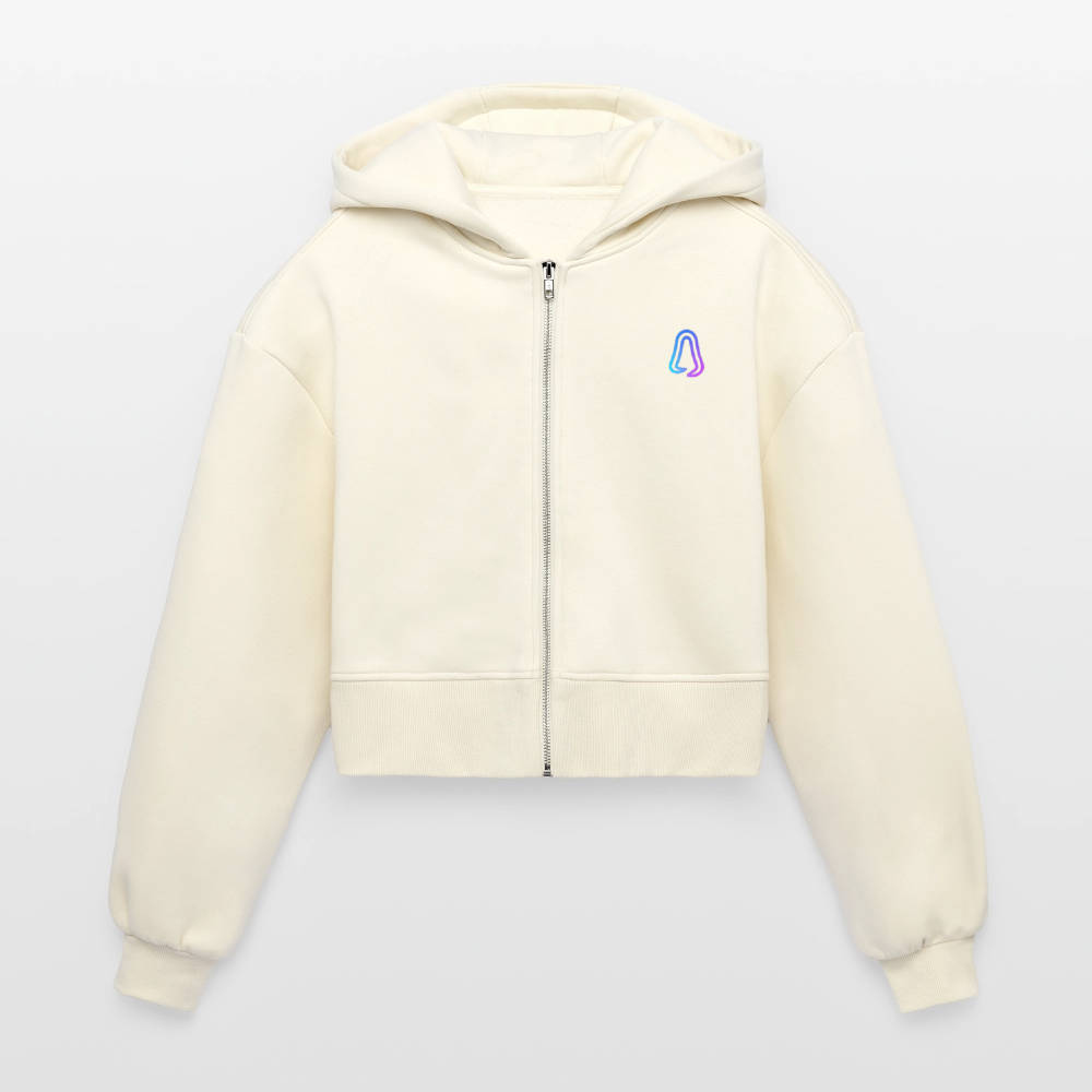 Ghosted Club | Frauen Cropped Kapuzenjacke - Natur