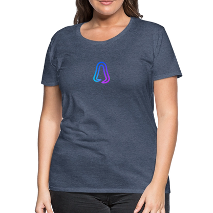 Ghosted Club | Frauen Premium T-Shirt - Blau meliert