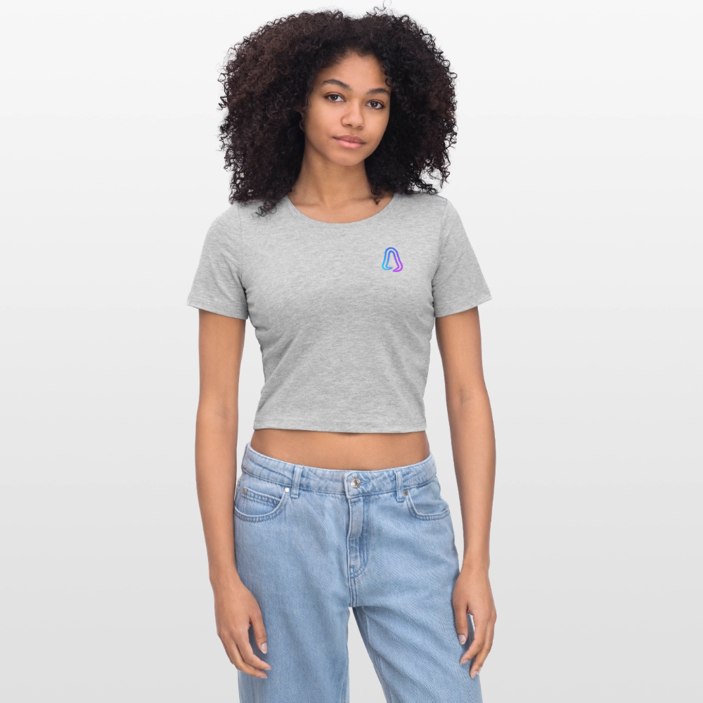 Ghosted Club | Cropped Top - Grau meliert