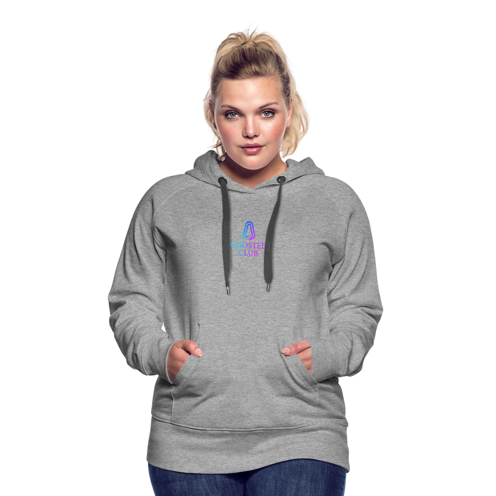 Ghosted Club | Frauen Premium Hoodie - Grau meliert