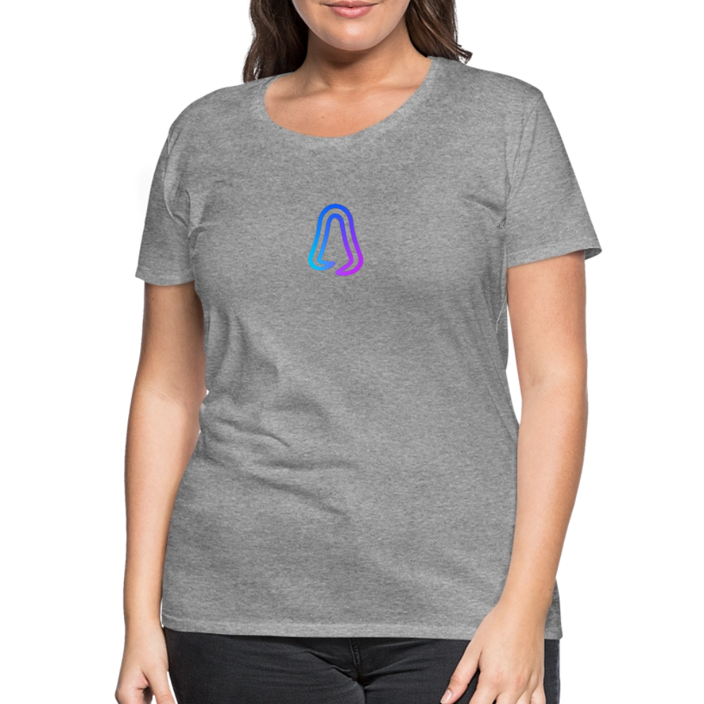 Ghosted Club | Frauen Premium T-Shirt - Grau meliert