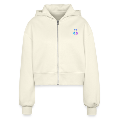 Ghosted Club | Frauen Cropped Kapuzenjacke - Natur