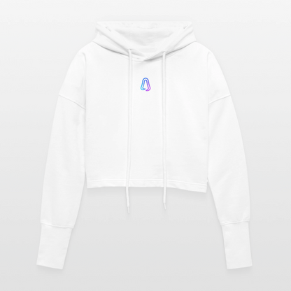 Ghosted Club | Cropped Frauen Hoodie - Weiß