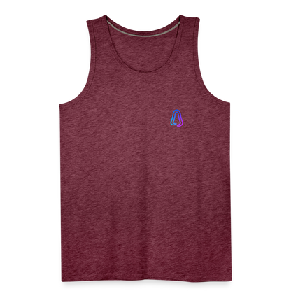 Ghosted Club | Männer Premium Tank Top - Bordeauxrot meliert