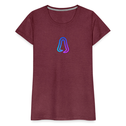 Ghosted Club | Frauen Premium T-Shirt - Bordeauxrot meliert