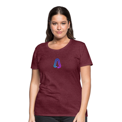 Ghosted Club | Frauen Premium T-Shirt - Bordeauxrot meliert