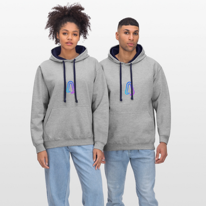 Ghosted Club | Unisex Hoodie - Grau meliert/Navy