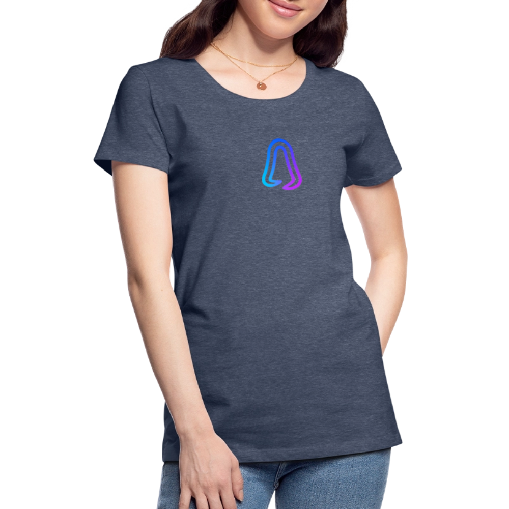 Ghosted Club | Frauen Premium T-Shirt - Blau meliert