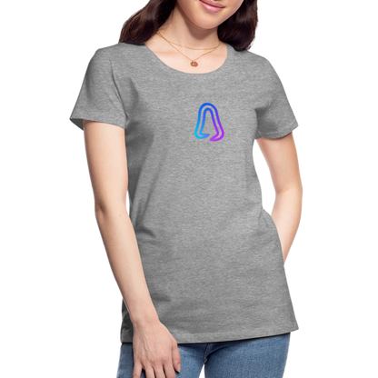 Ghosted Club | Frauen Premium T-Shirt - Grau meliert