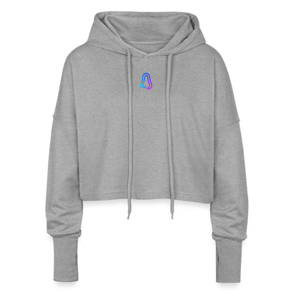 Ghosted Club | Cropped Frauen Hoodie - Grau meliert